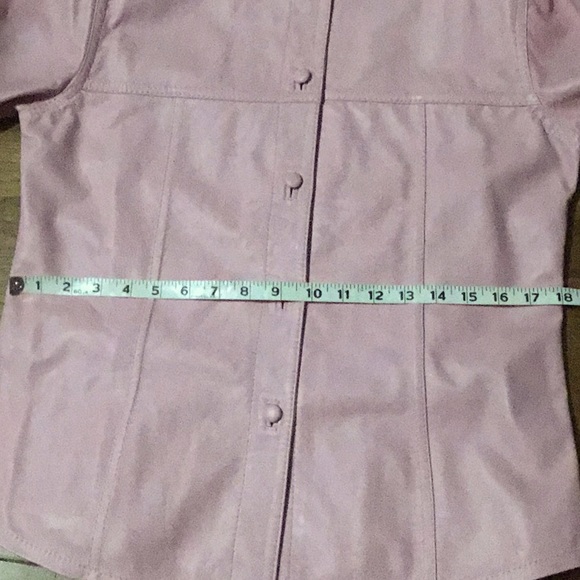 Uru Recoleta Leather Shirt Style Pink Jacket - Picture 6 of 10